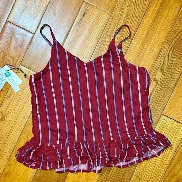 Treasure & Bond Striped Ruffled Girls Top - Picture 4 of 5